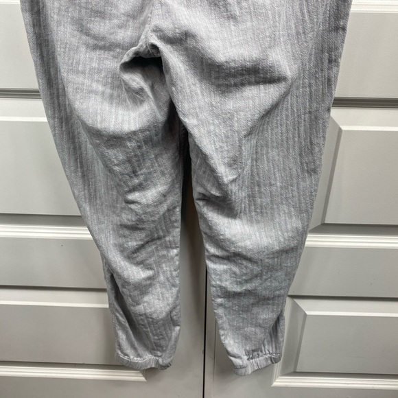 Gap Rib Chambray Jogger Pants Womens Light Gray Pull On Cotton Drawstring Small - Picture 6 of 6